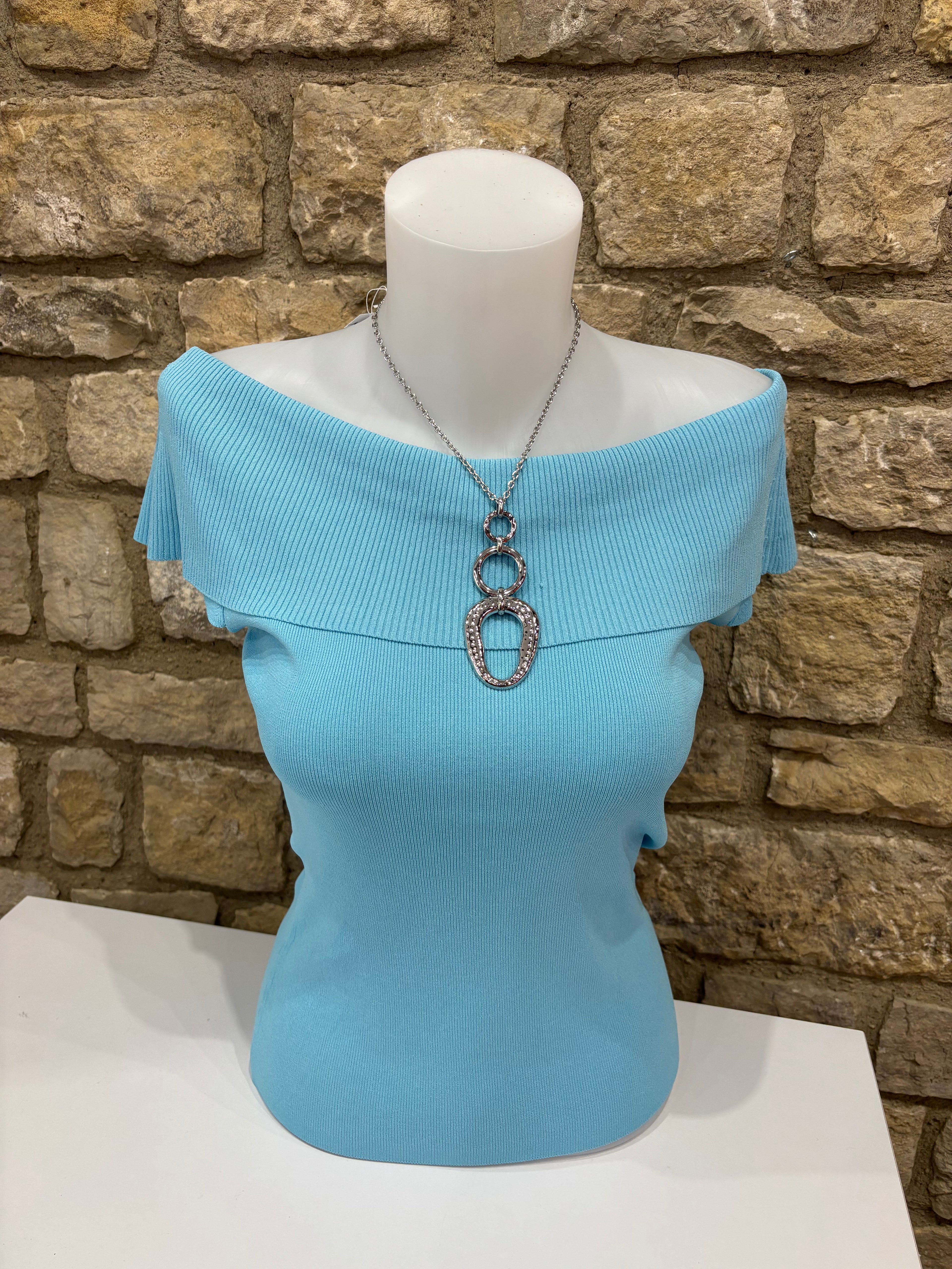 Top en maille col Bardot