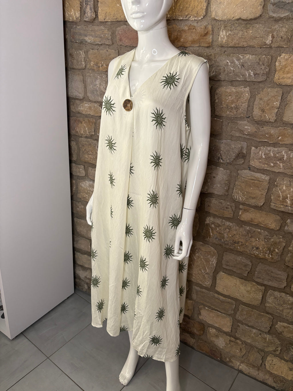Robe fluide  imprimée soleil