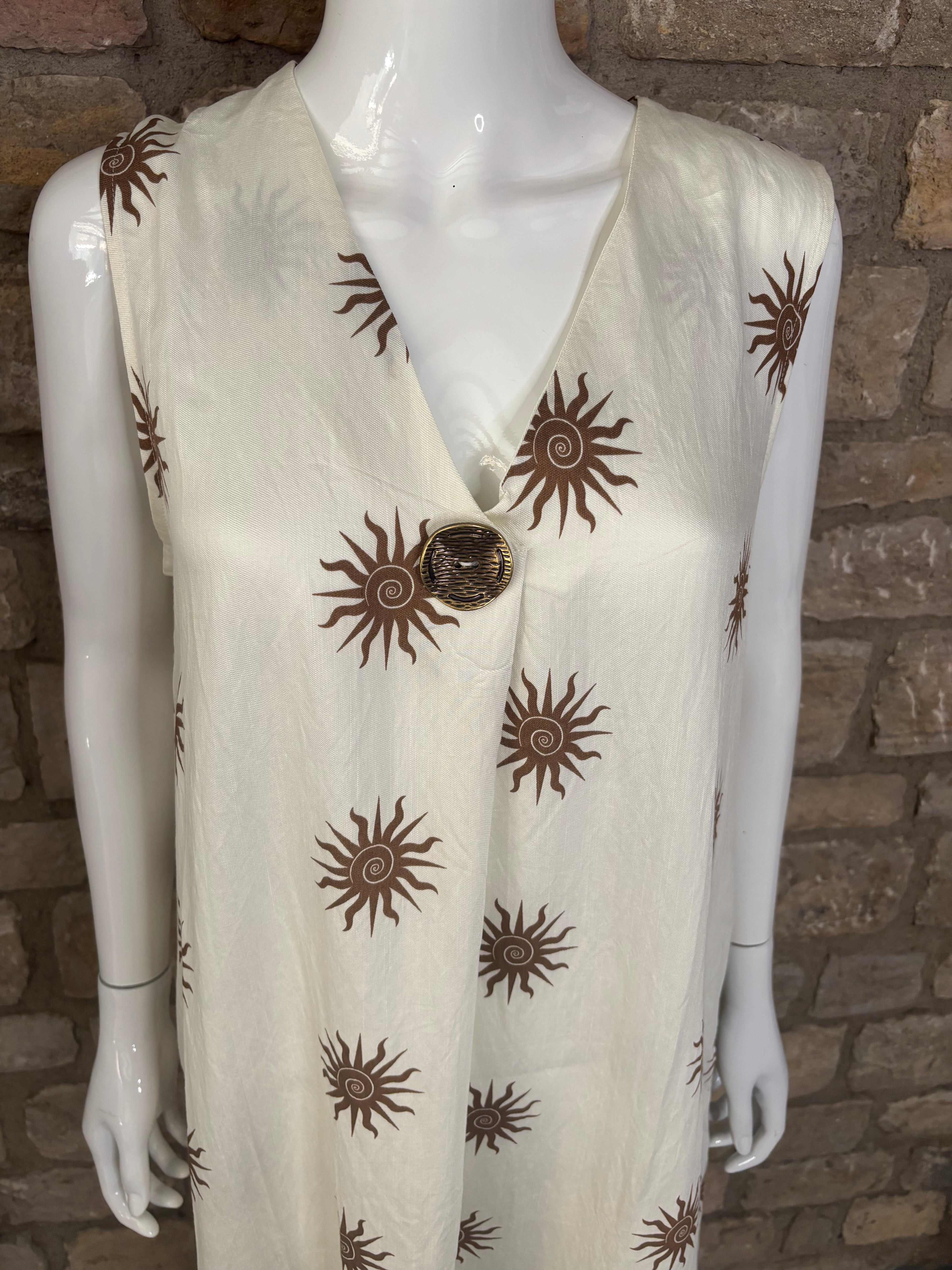 Robe fluide  imprimée soleil