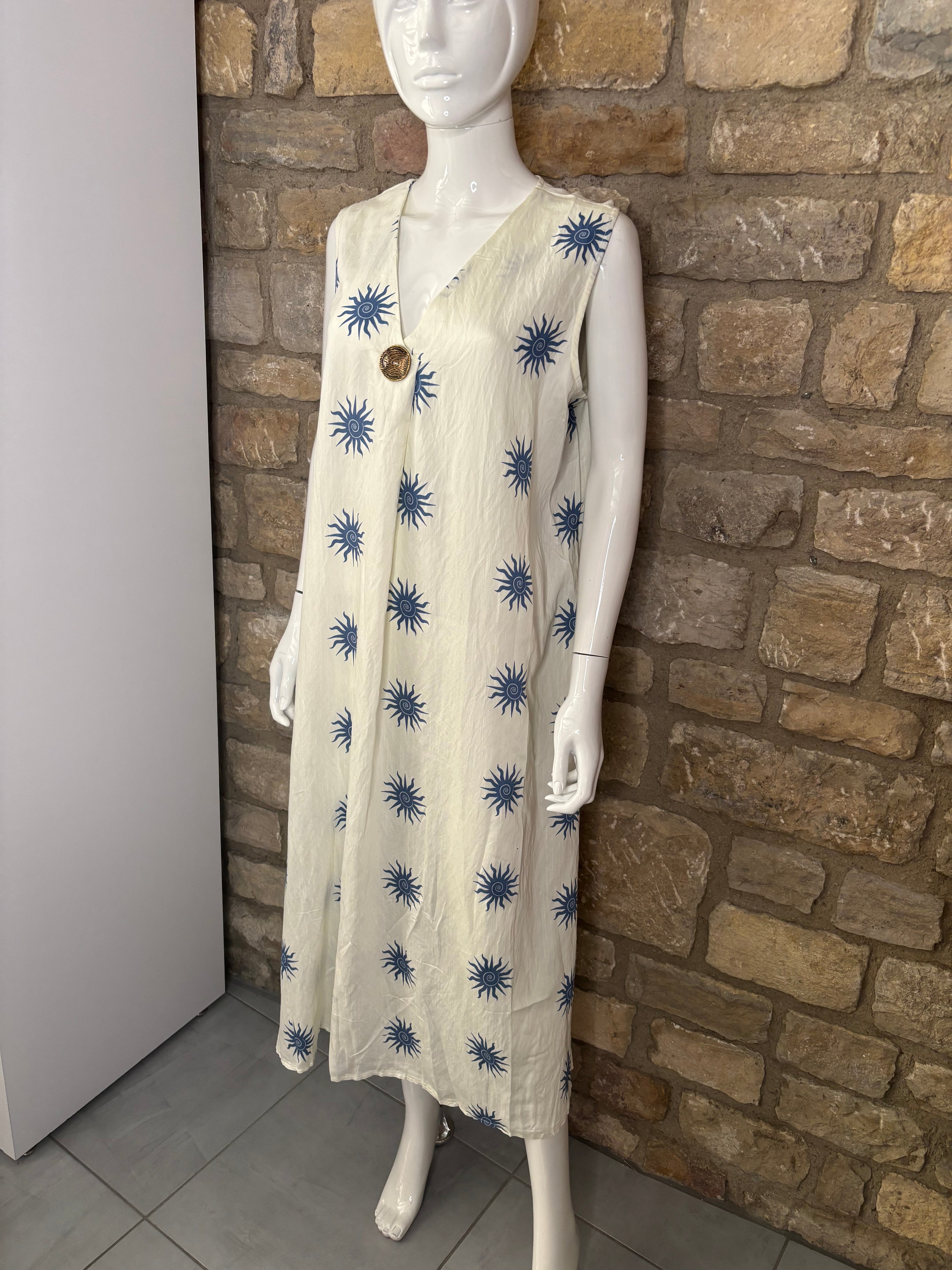 Robe fluide  imprimée soleil