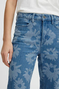 Jeans à fleurs -ICHI-