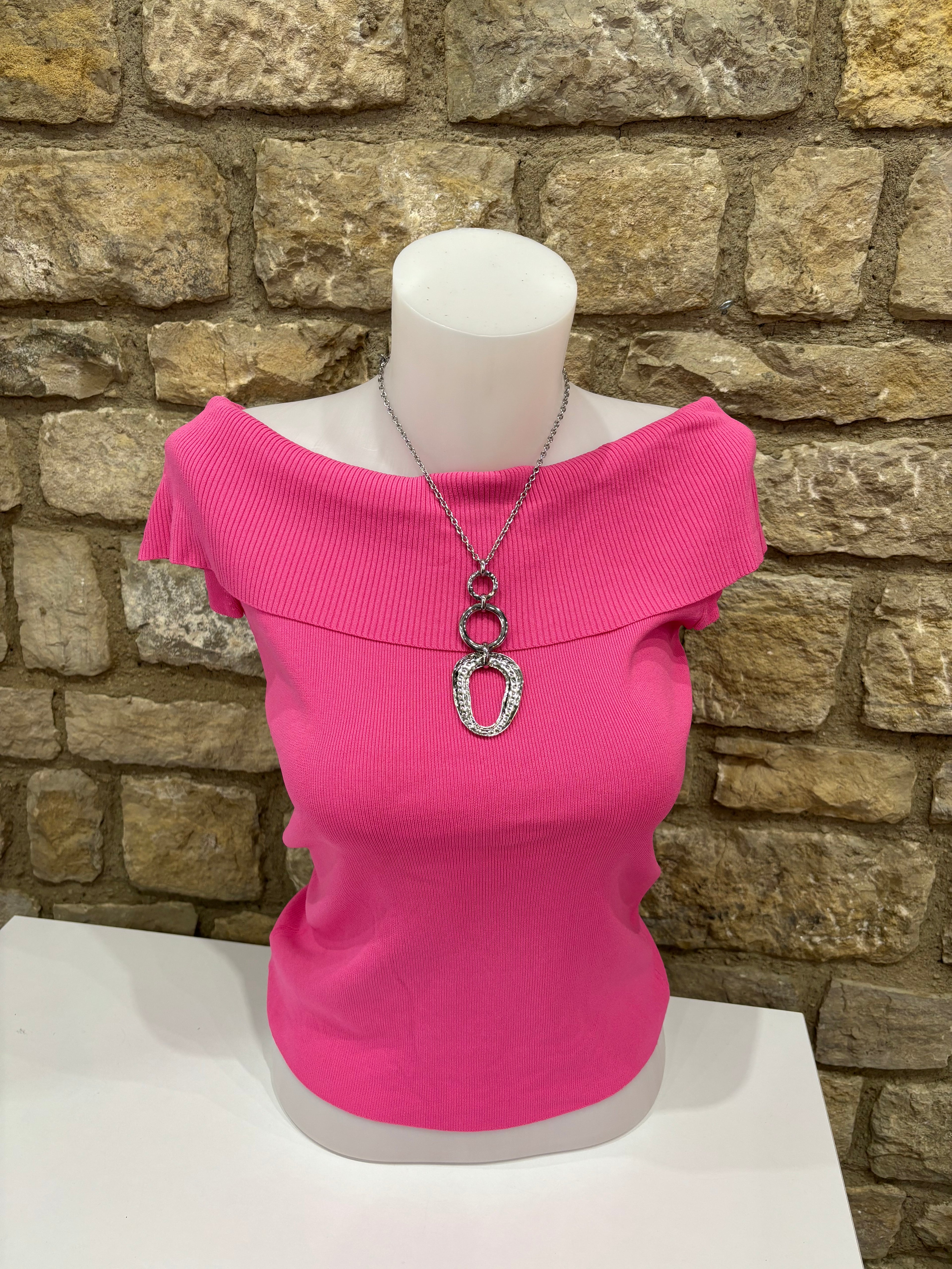 Top en maille col Bardot