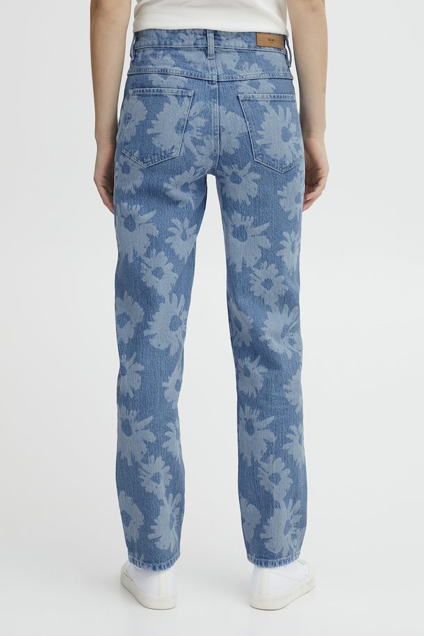 Jeans à fleurs -ICHI-
