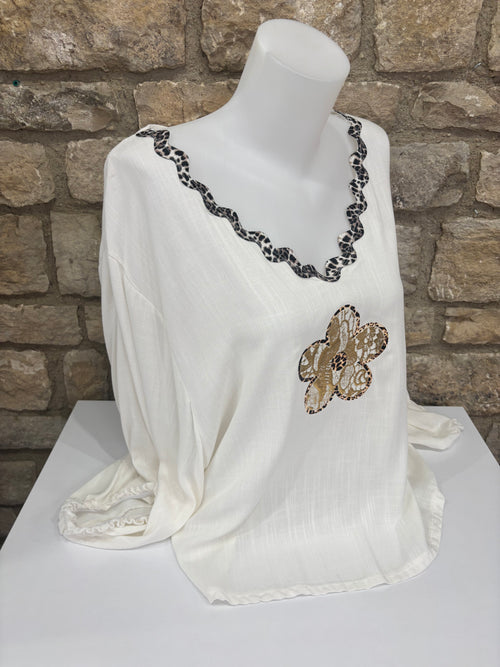 Blouse lin et coton