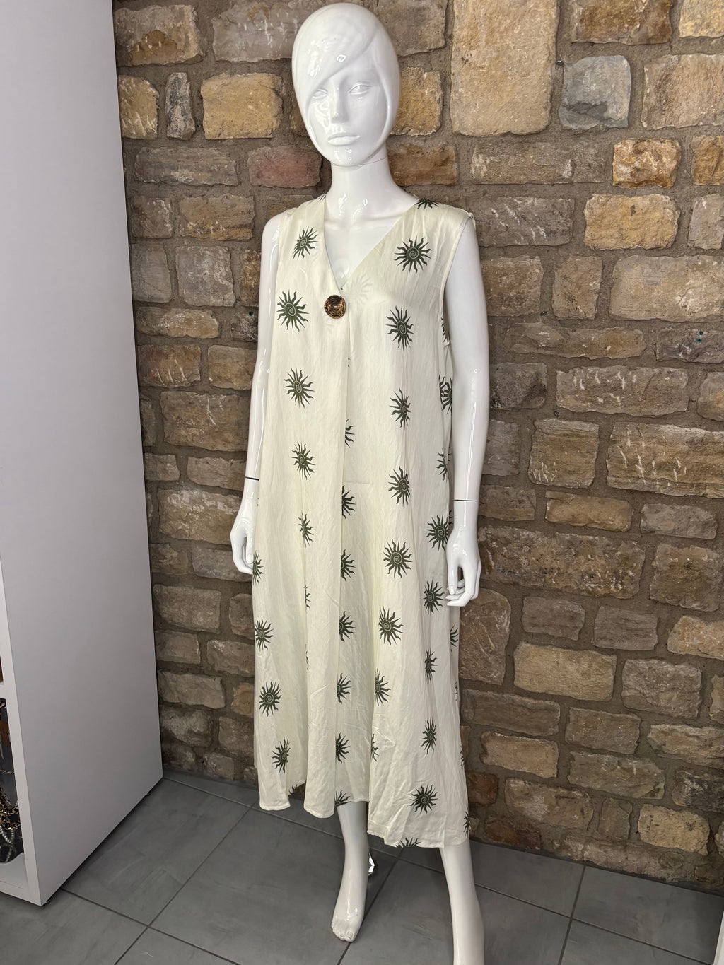 Robe fluide  imprimée soleil