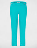 Pantalon cigarette couleur Lagon - Morgan-