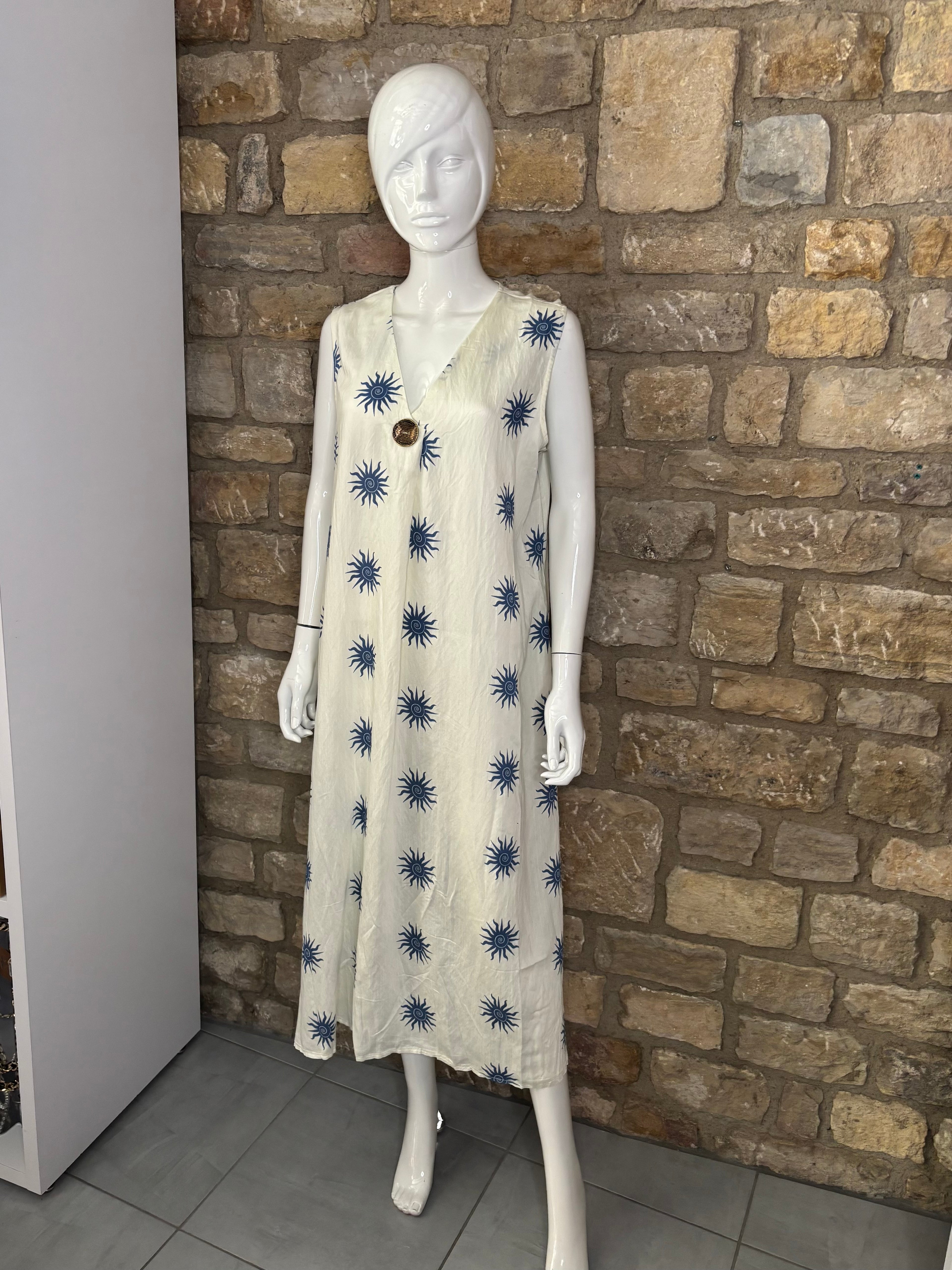 Robe fluide  imprimée soleil
