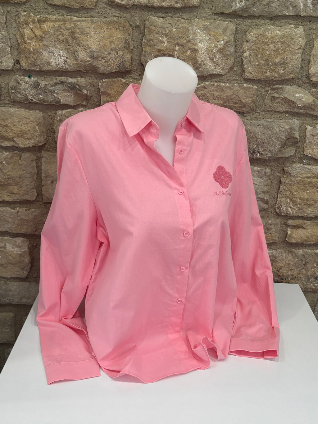 Chemise rose Hello spring