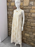 Robe longue décolleté écru