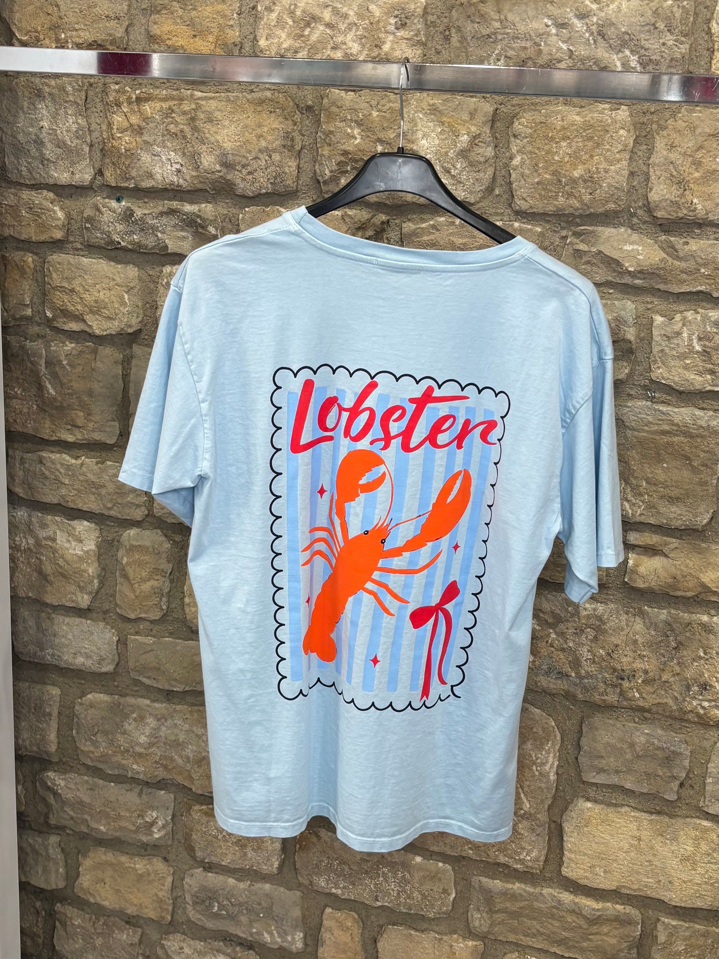 T-shirt manches courtes Lobster bleu ciel