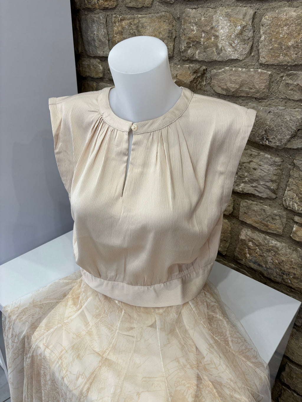 Crop-Top beige