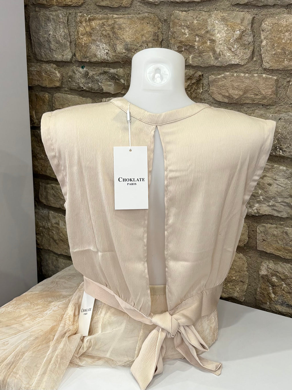 Crop-Top beige