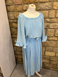 Robe Plissée "Bleu ciel"