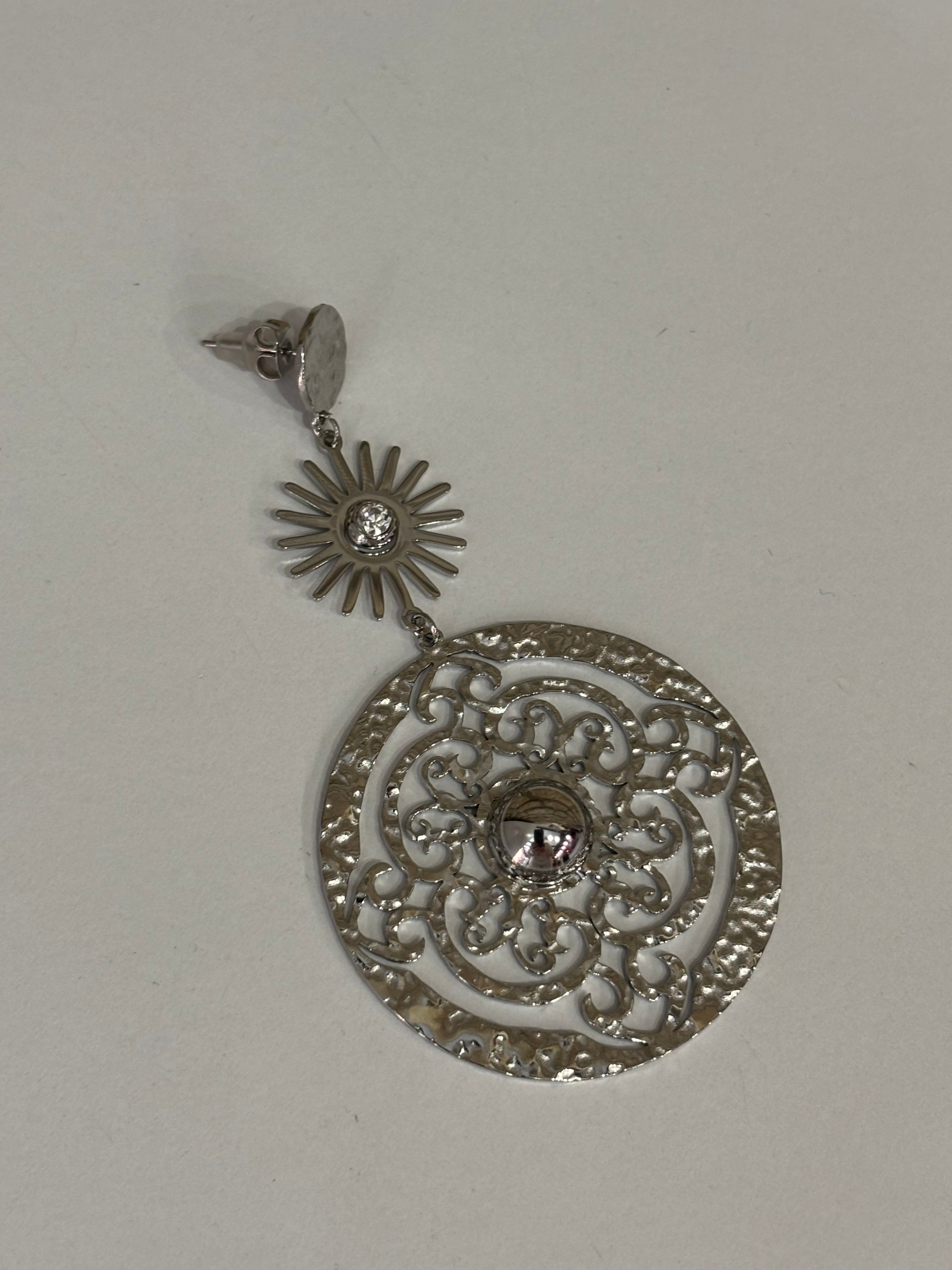Boucles d'oreilles pendantes "Eclat solaire"