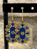 Boucles d'oreilles "Bleu d'ailleurs"