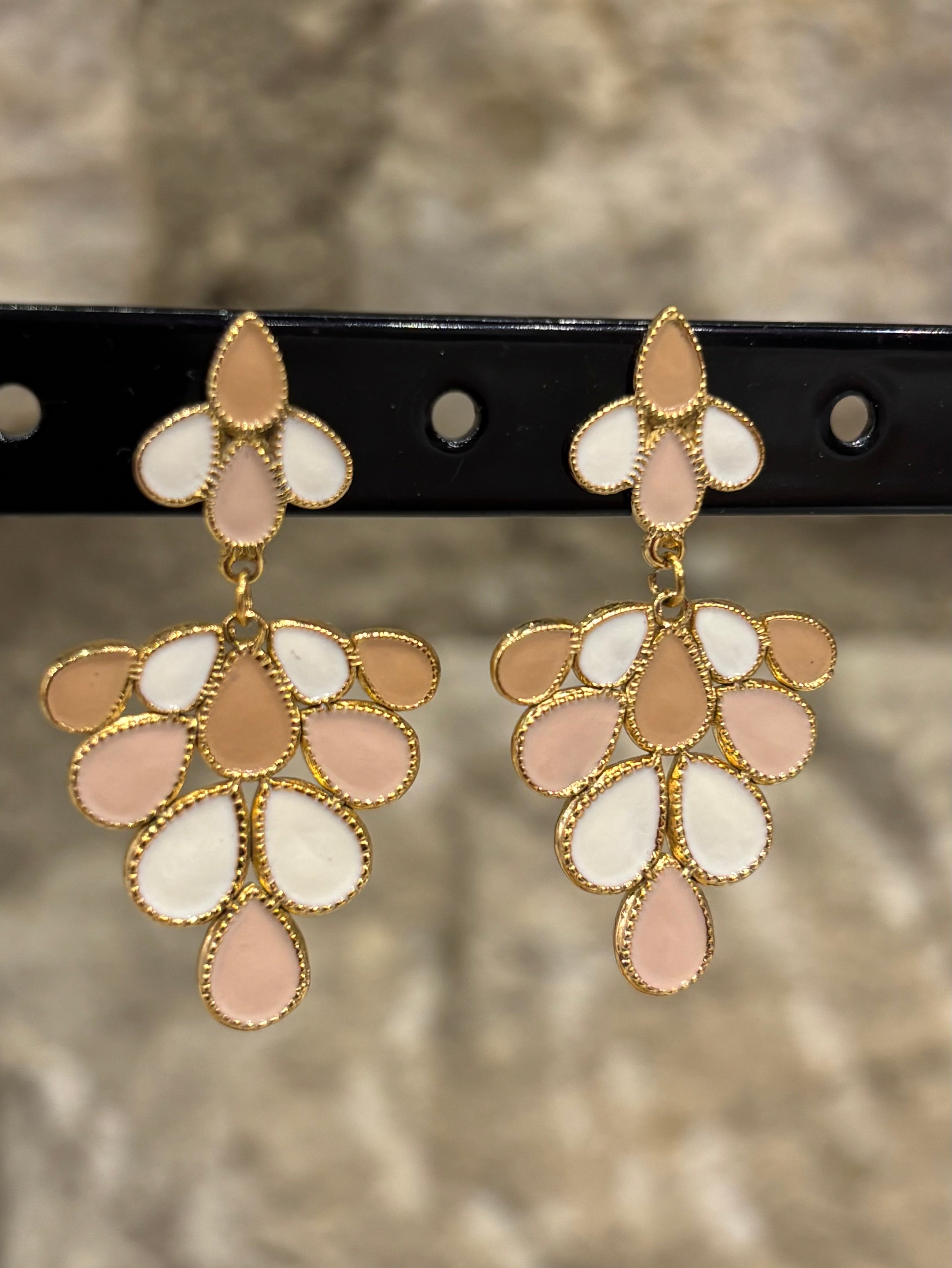 Boucles d'oreilles "Cascade de pétales"