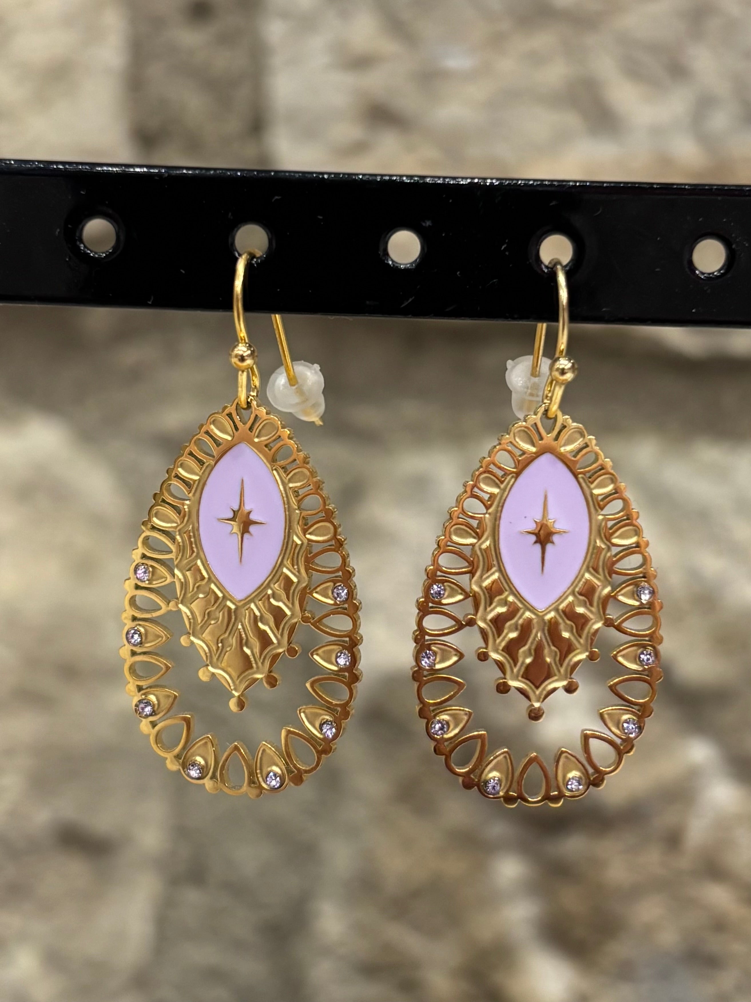 Boucles d'oreilles "Filigrane Lilas"