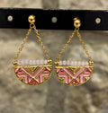 Boucles d'oreilles Ethniques Roses