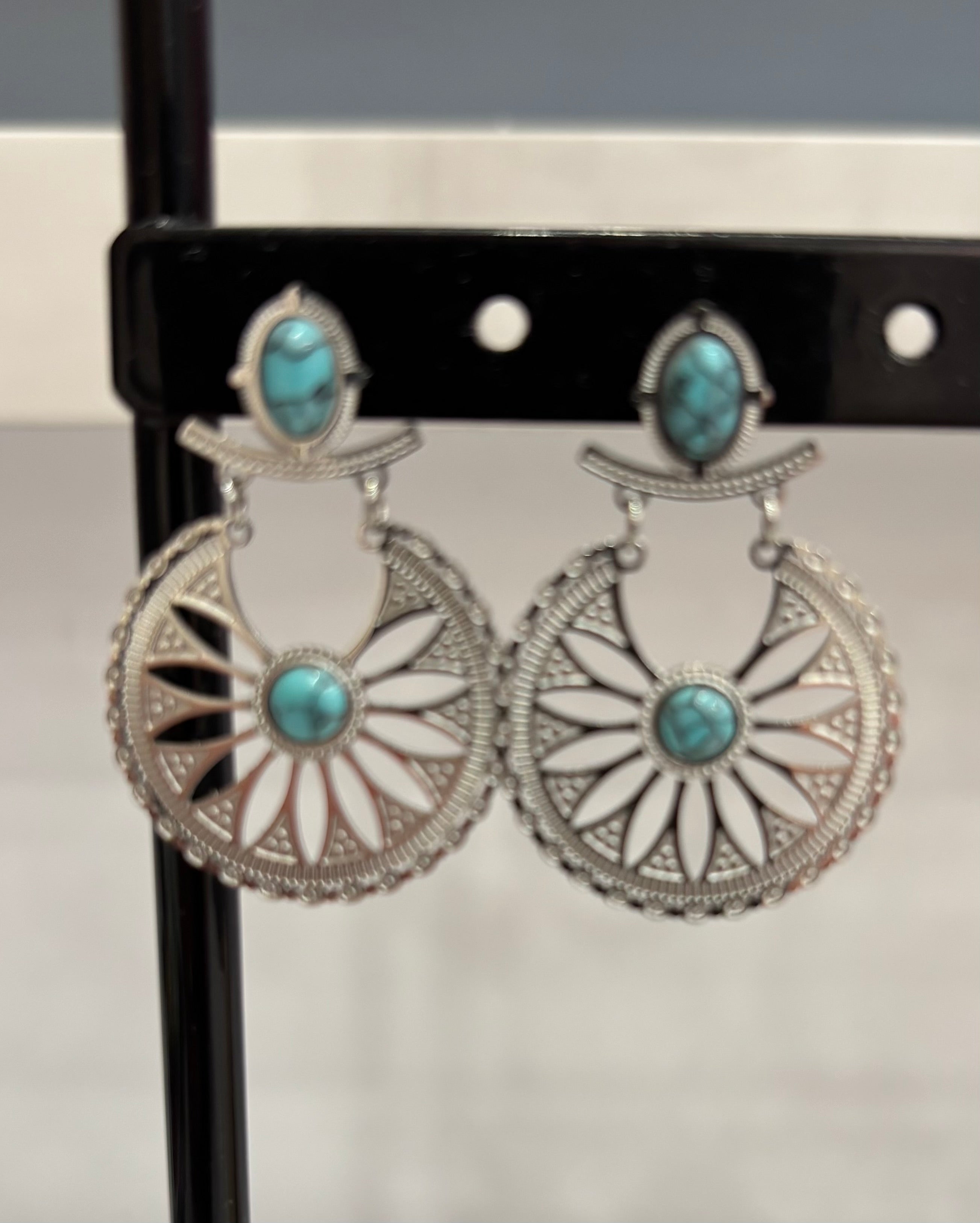Boucles d'oreilles Bohème Turquoise