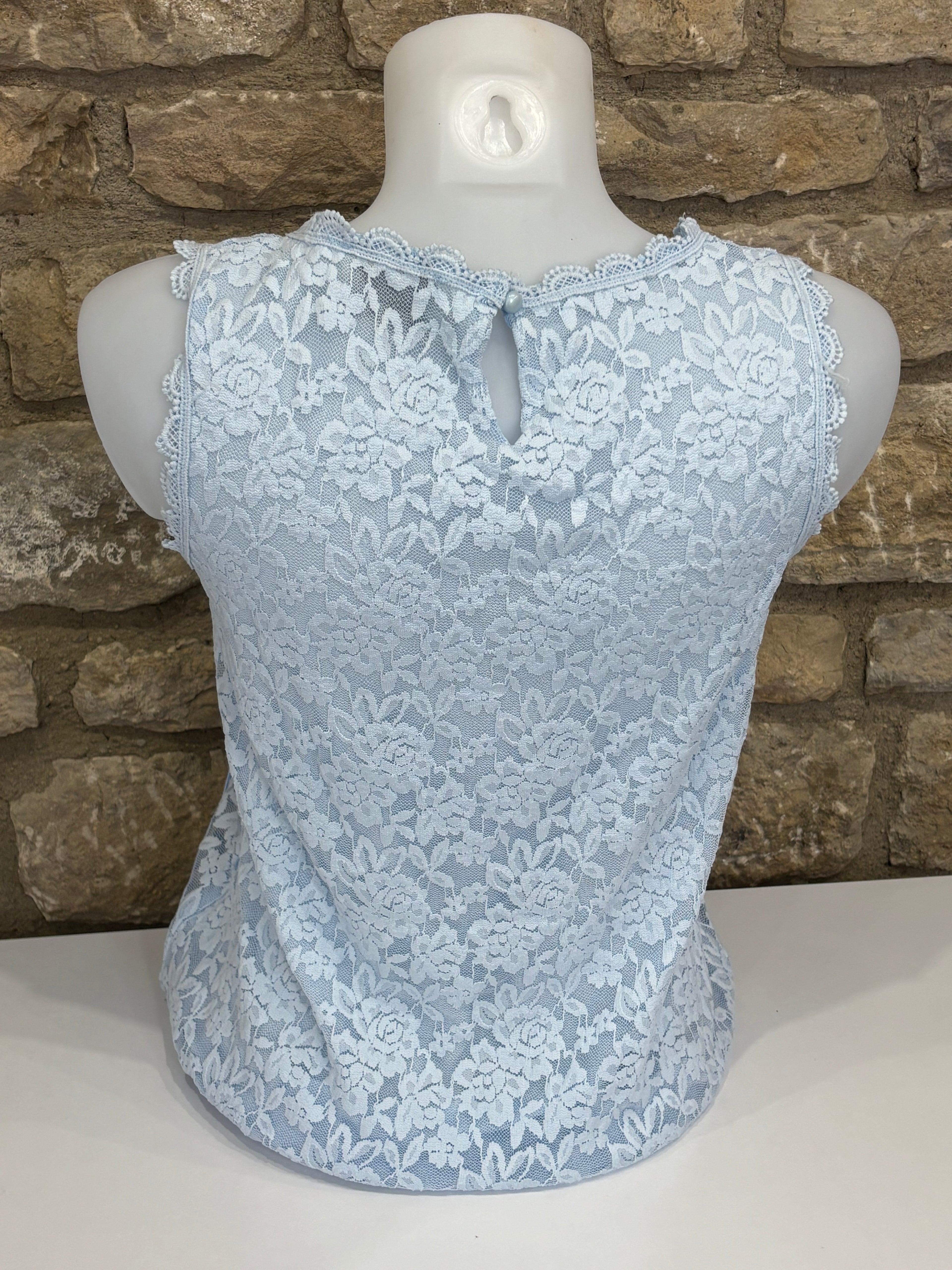 Top en dentelle Anais Bleu ciel