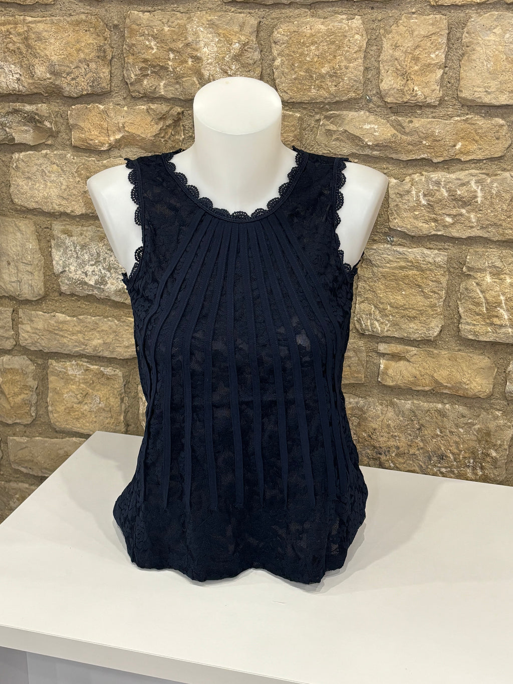 Top en dentelle Anais Marine