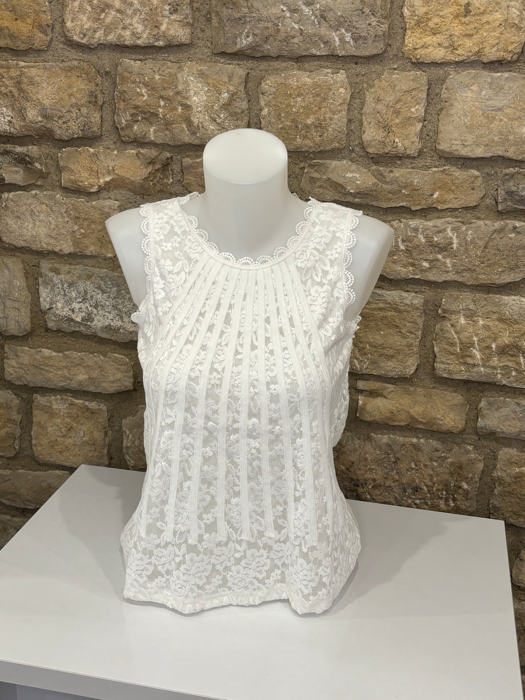 Top en dentelle Anais Blanc