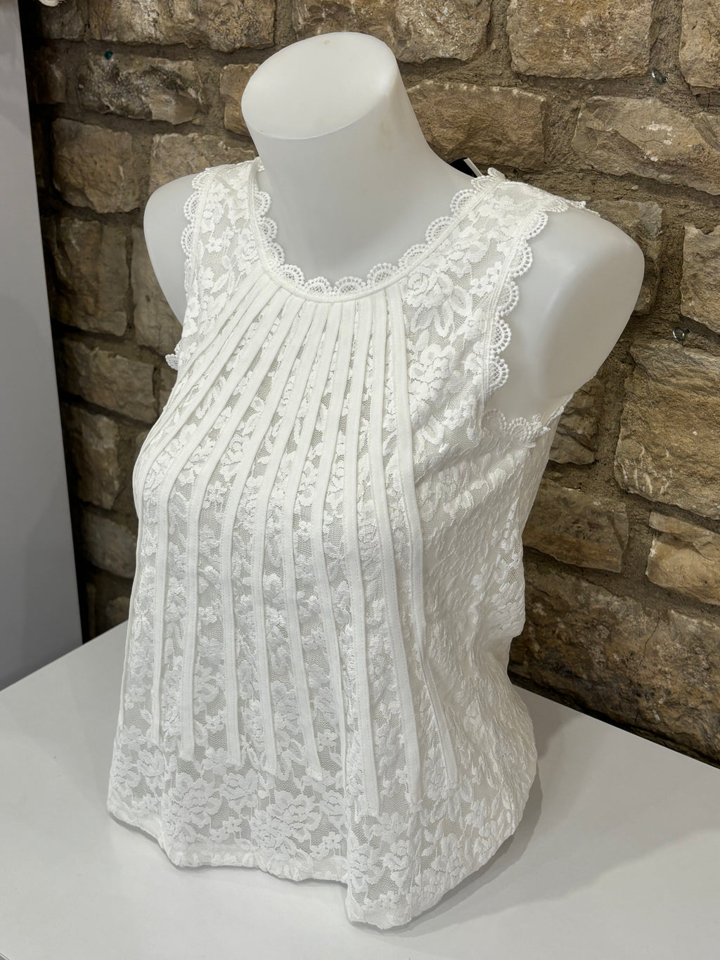 Top en dentelle Anais Blanc