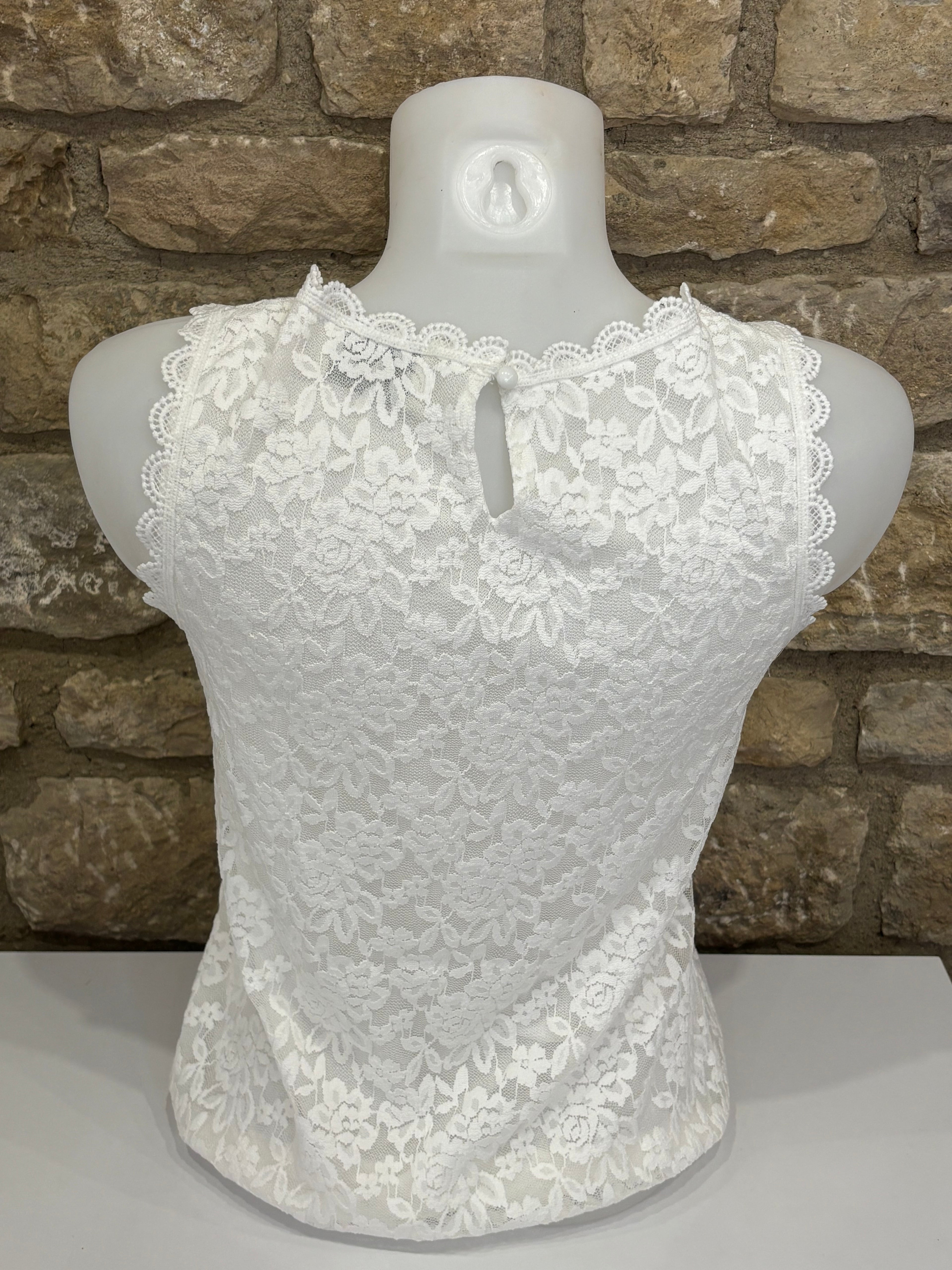Top en dentelle Anais Blanc