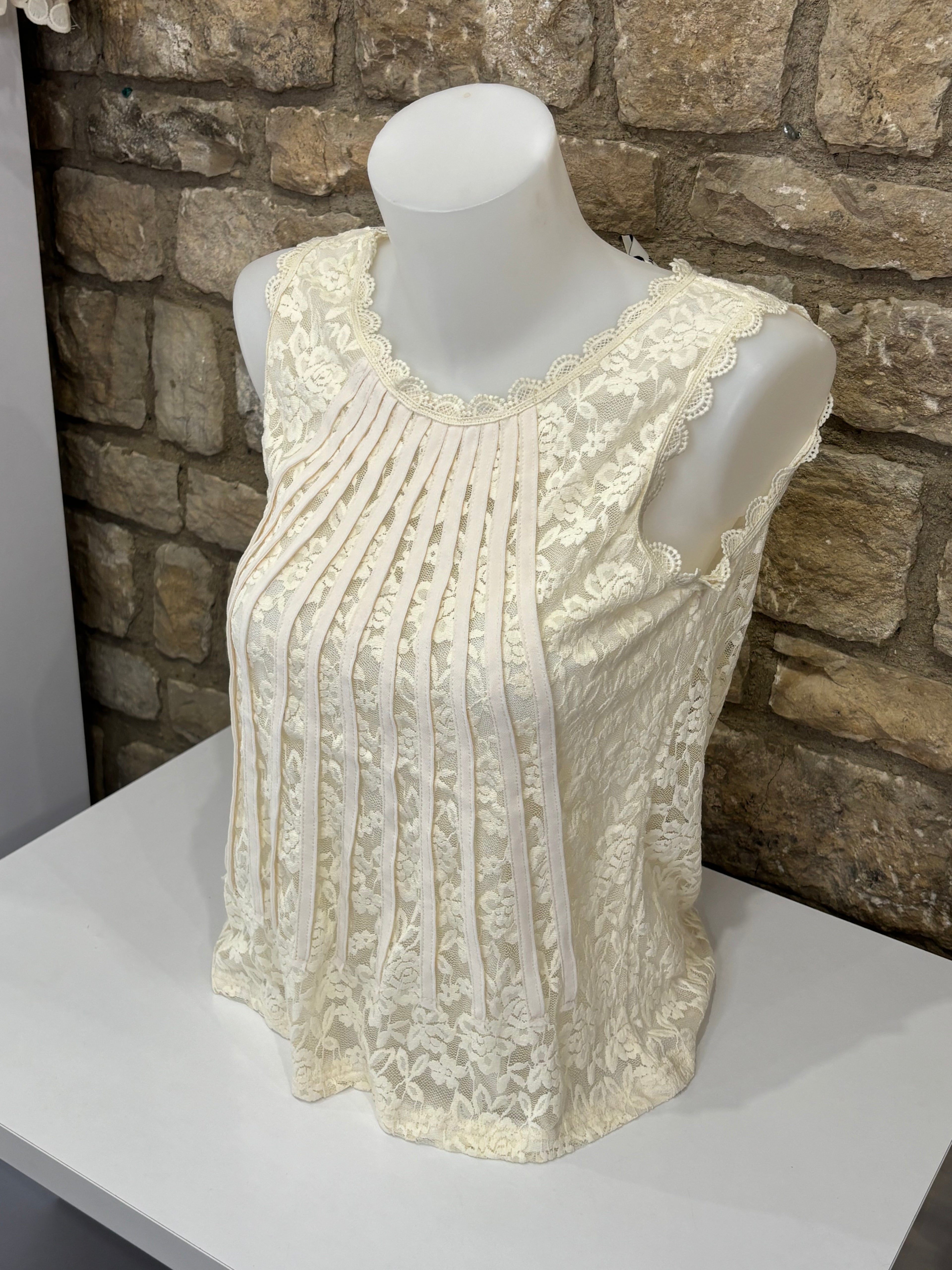 Top en dentelle Anais Ecru