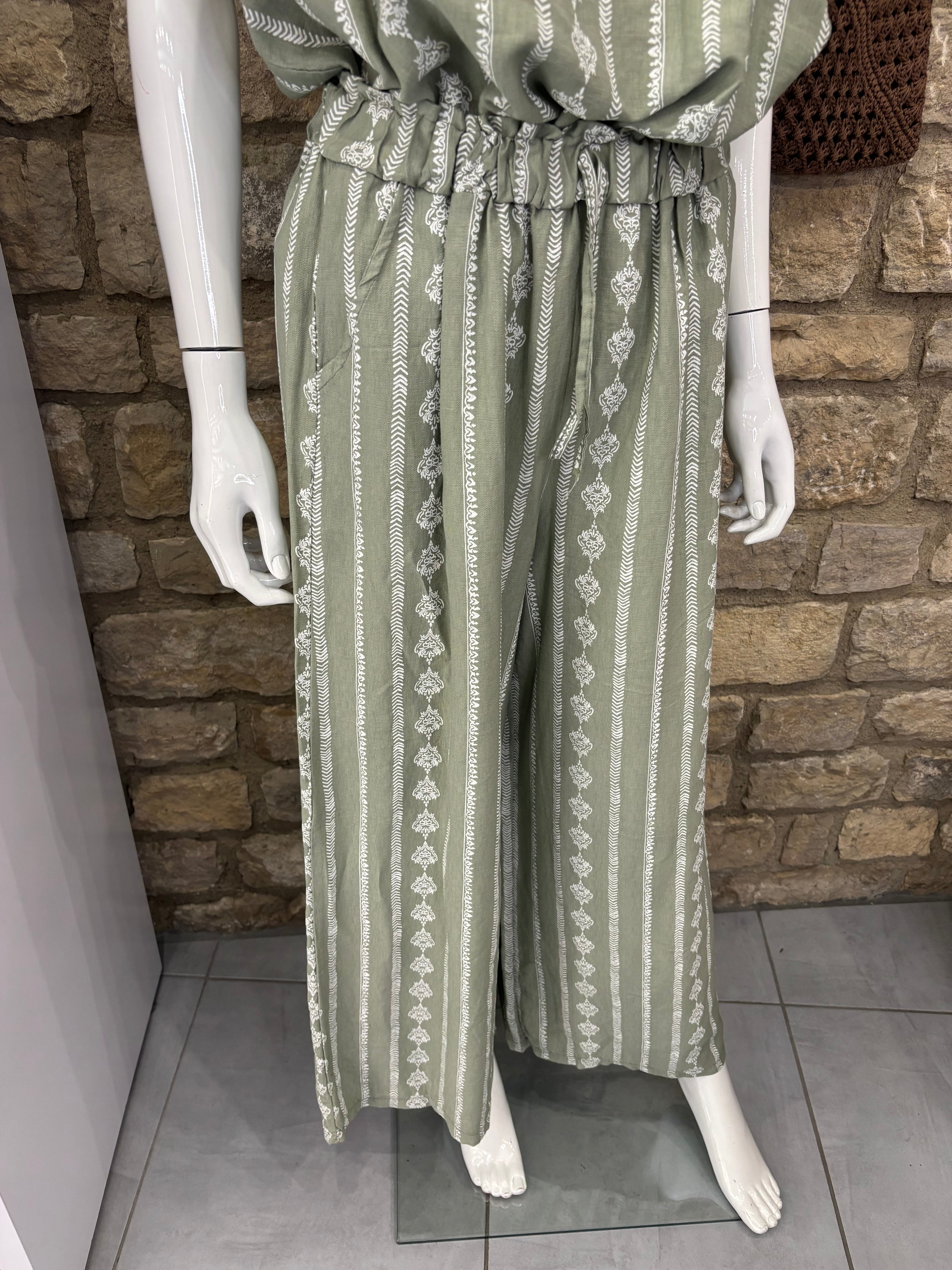 Ensemble haut & bas Kaki