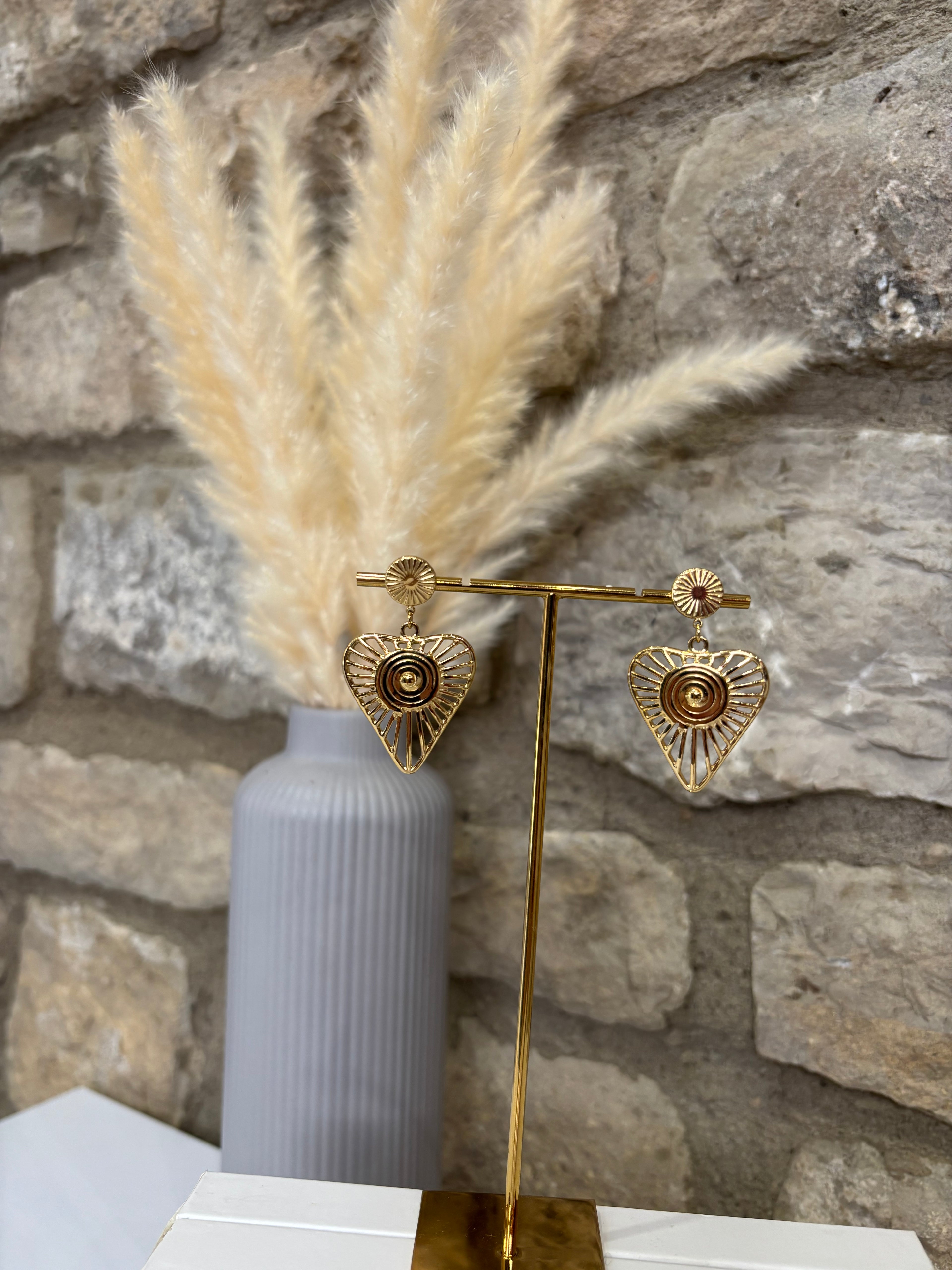 Boucles d'oreilles coeur