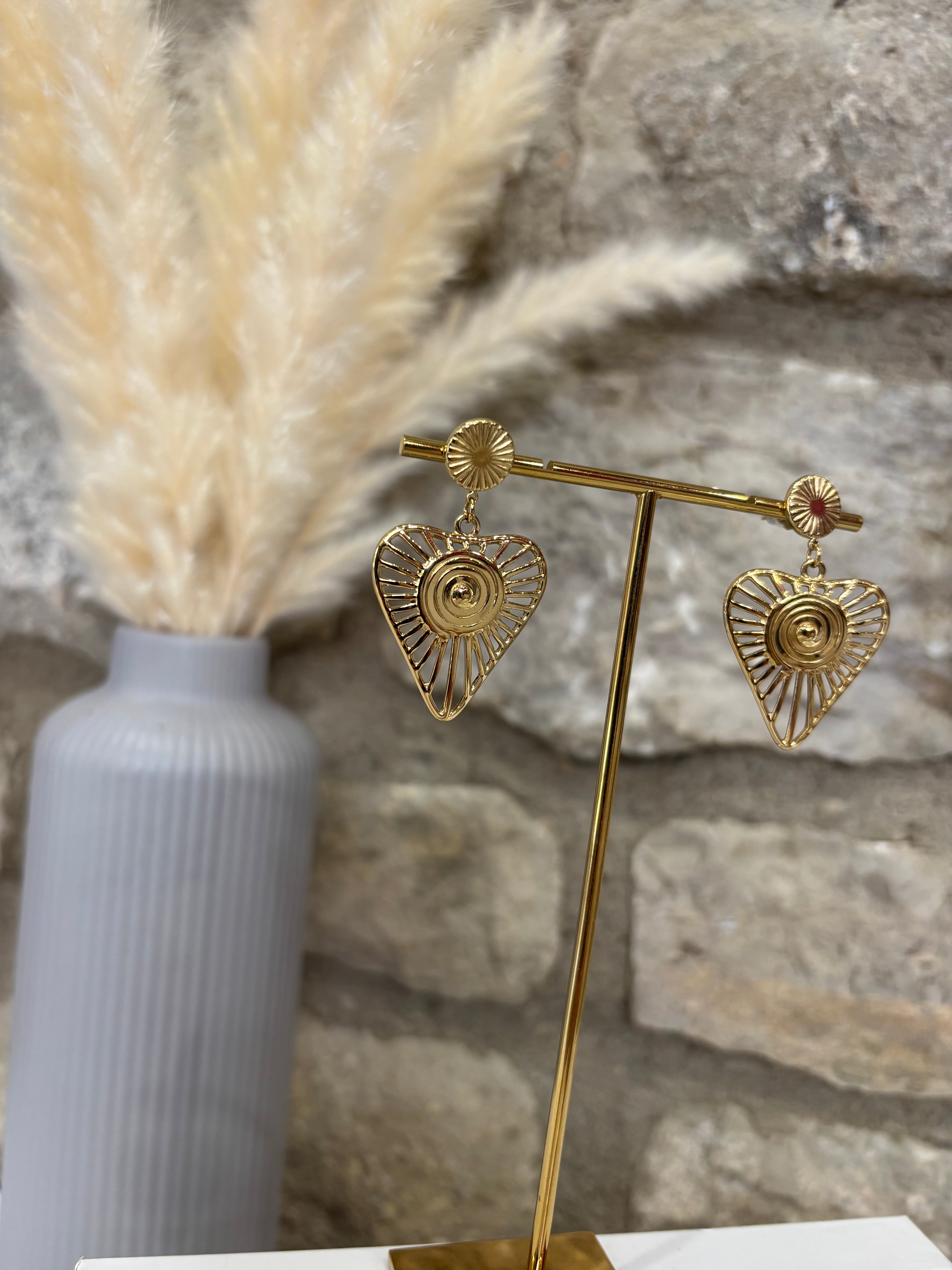 Boucles d'oreilles coeur